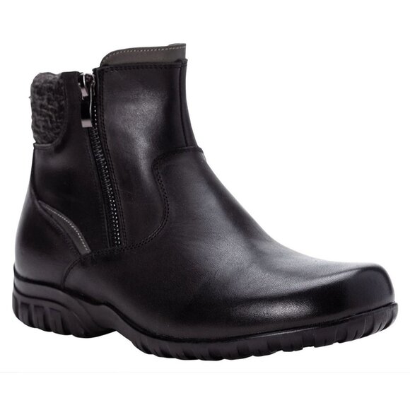 Propet Shoes - Propet Darley Ankle Booties Shoe Women's 6.5 Black Leather Cushioned Comfort